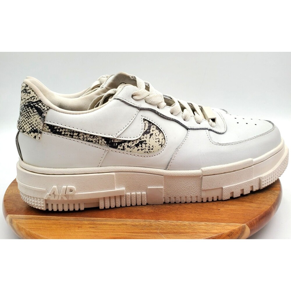Nike Air Force 1 Women Low Pixel Leopard Shoes Women's 8 White Sneakers CV8481